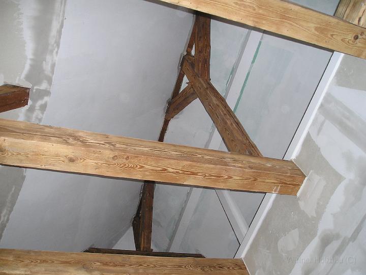 Erneuerung eines Dachstuhls.